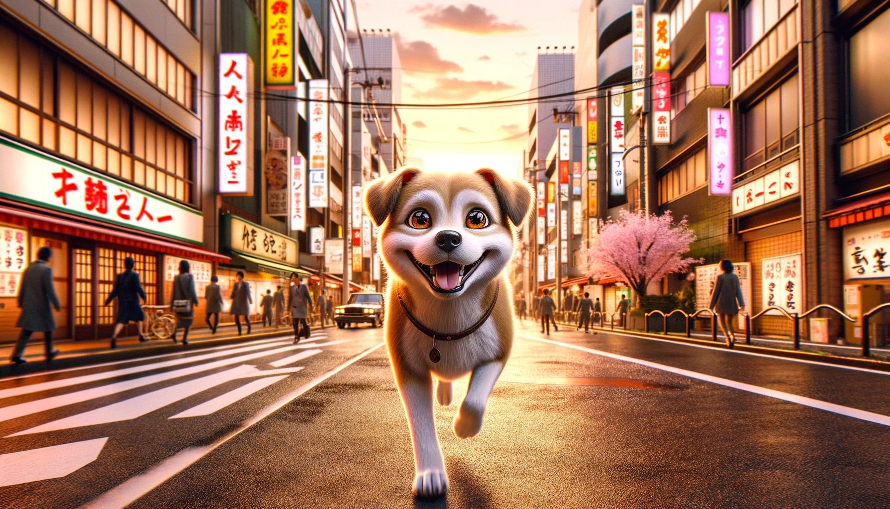 Külföldi kutyanevek - Tókióban sétáló kutya